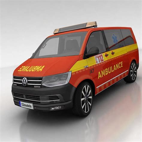 D Model Volkswagen T Ambulance Vr Ar Low Poly Cgtrader