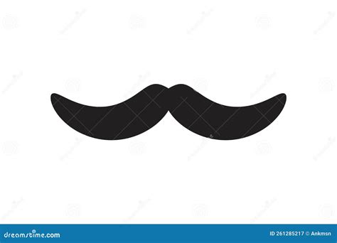 Moustache Vector Icon Black Retro Style Mustache Stock Vector Illustration Of Beard People