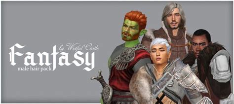 Fantasy Male Hair Pack Wistful Castle Fantasy Male Hair Pack