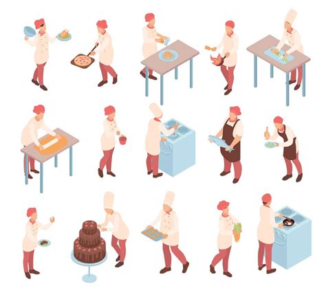 Cooking Isometric Set Vector Art At Vecteezy