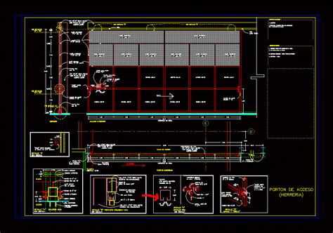 Puerta Automatica Corrediza En Autocad Librer A Cad