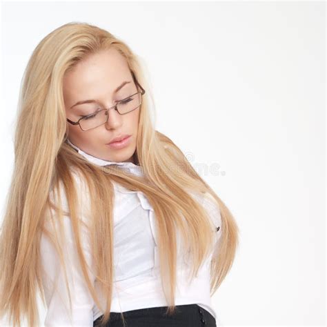 Verticale De Belle Jeune Femme Blonde Image Stock Image Du Franc Verticale