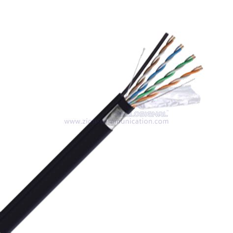 F UTP CAT 5E 4PR 24AWG LSZH Steel Messenger Lan Cable From China