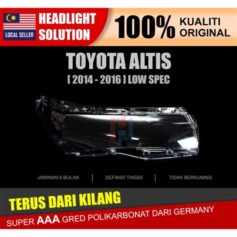 Toyota Altis Low Spec Headlight Cover Headlamp Cover