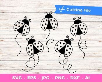 5 Outline Ladybug SVG Cut Files For Cricut And Silhouette Ladybug Svg