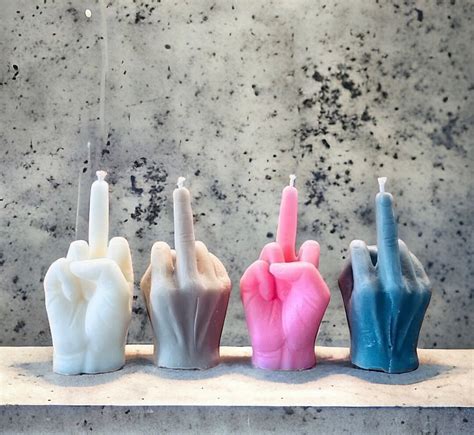 Mini Middle Finger Candle Fuck You Mini Finger Candle Swear Funny Candle Hand Gesture