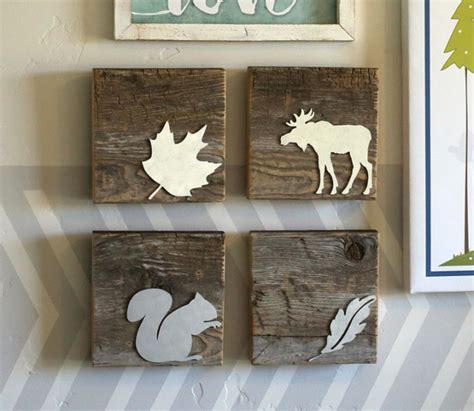 Wood Block Art - Reclaimed Woodland Art | CraftCuts.com