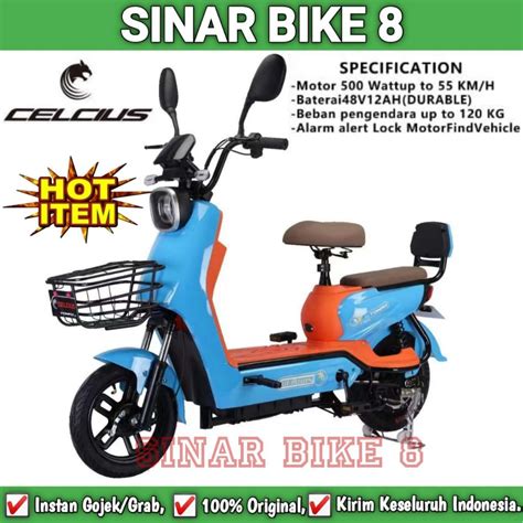 Jual Sepeda Listrik Celcius Tomax X New Electric E Bike Watt