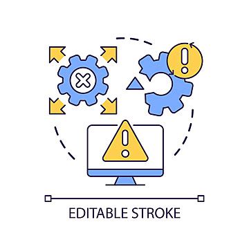 Computer System Breakdown Concept Icon Infographic Modern Issue Vector