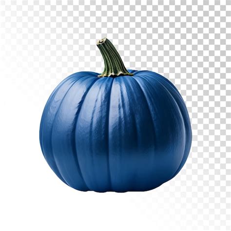 Una Calabaza Azul Con Un Tallo Verde Y Un Fondo Blanco Archivo Psd