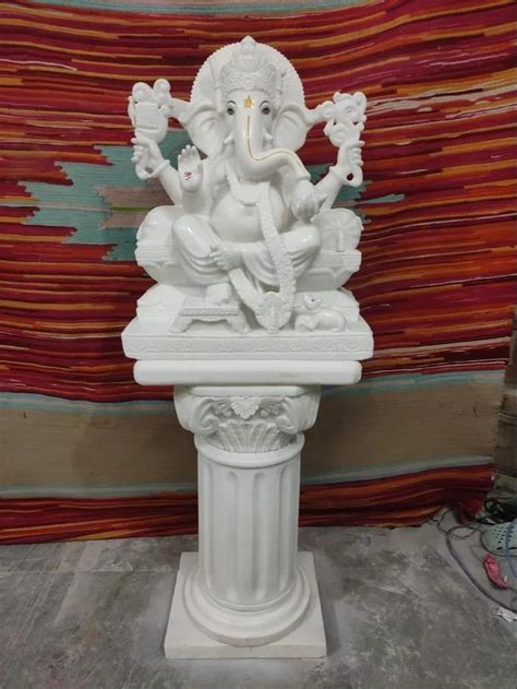 Marble Ganesh Statue White Marble Ganesha Moorti Manufacturer From Jaipur