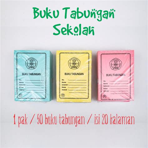 Jual Buku Tabungan Anak Sekolah Buku Tabungan Sekolah Sd Mi Tk Paud 1