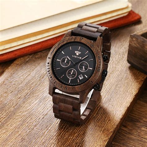 Montre En Bois Pour Homme VICVS Montre En Bois 100 Naturel Mouvement