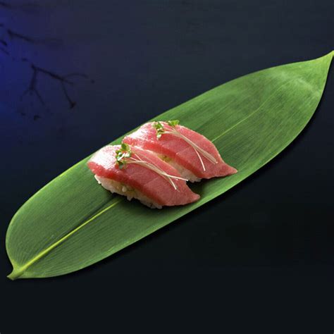 100pcs Bamboo Leaves For Dish Display Sushi Decorative Leaves Sashimi