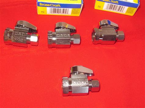 4 Brasscraft Shut Off Valve 12 Fip Inlet X 38 Comp Outlet 14