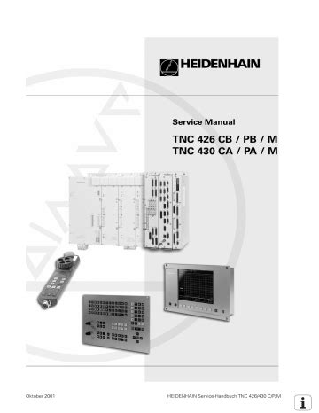 Heidenhain Tnc Cb Pb M Tnc Ca Pa M Cnc Control Service Manual