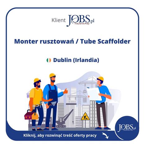 Monter Rusztowa Tube Scaffolder Miejsce Pracy Dublin Irlandia