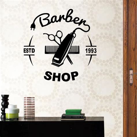 Dctal Man Barber Shop Sticker Name Chop Bread Decal Haircut Hair Clipper Shavers Poster Vinyl