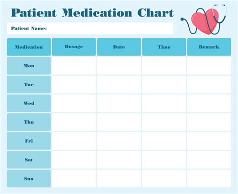 Free Printable Medication Chart Printable Word Searches