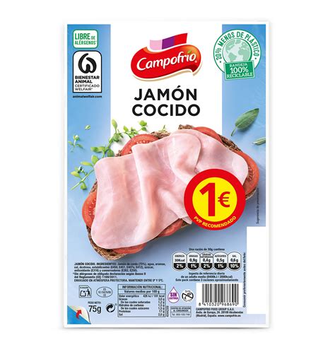 Comprar JAMÓN COCIDO CAMPOFRÍO XJ 1 75 G Charcutería en Condisline