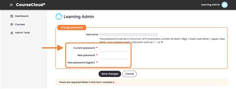 Updating Your Coursecloud Password Opensesame Support