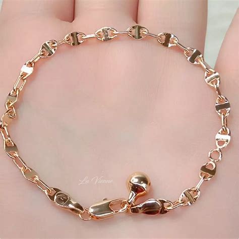 Jual La Vienne Adzraa Gelang Rantai Tangan Titanium Wanita Anti