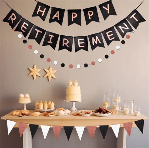 snapklikcom happy retirement banner assembled rosa  gold