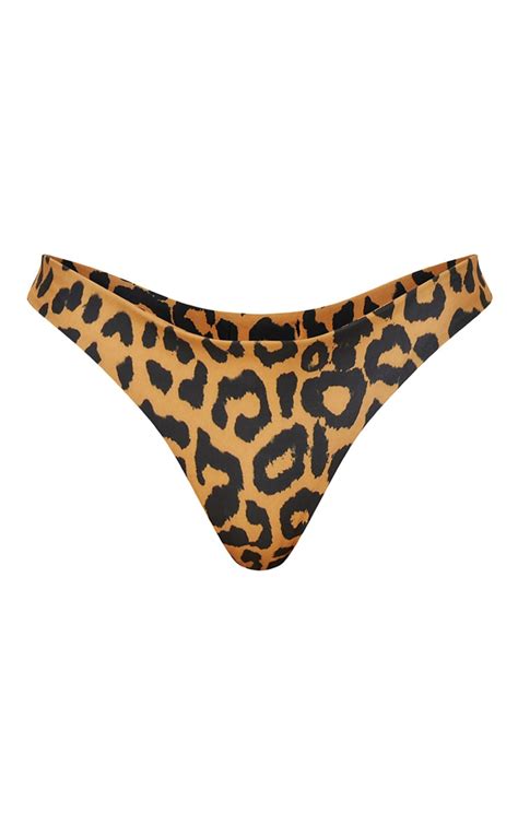Bas de bikini orange imprimé guépard Maillots PrettyLittleThing FR