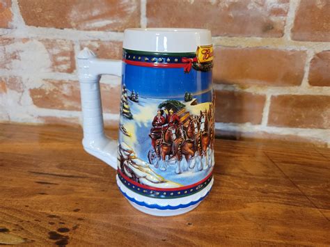 Barware Home Living Steins Vintage Budweiser Holiday In The Mountains