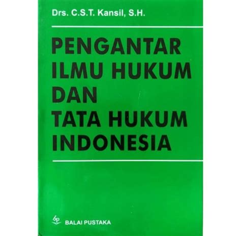 Buku Pendidikan Pengantar Ilmu Hukum Dan Tata Hukum Indonesia Drs