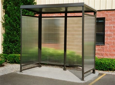 Belson Gallery Sts48dwkdofb Smoking Shelter Flat Roof Open Front