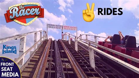 Two Rides On The Racer Roller Coaster At Kings Island YouTube