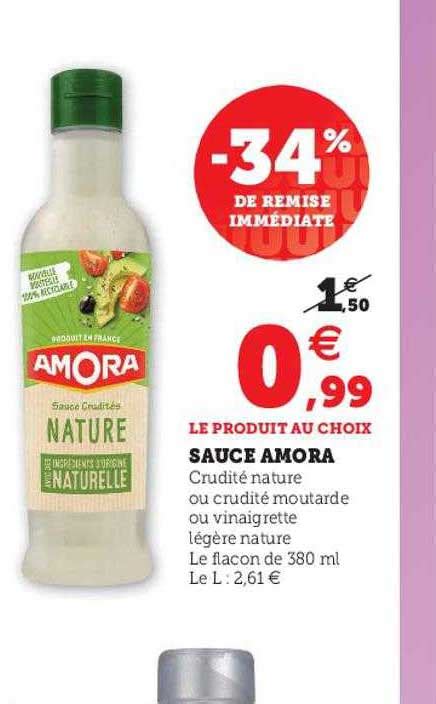 Promo Sauce Amora Chez U Express Icatalogue Fr