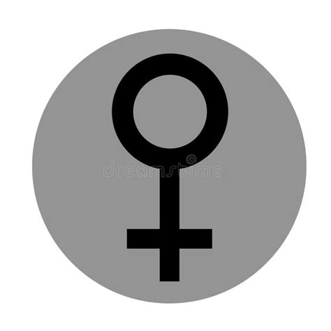 Sex Symbol Gender Woman Flat Symbol Black Female Abstract Symbol In Gray Circle Vector