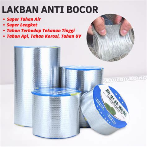 Tape Lakban Anti Bocor Foil Butyl Aluminium M X Cm Waterproof Perekat