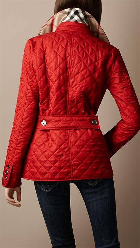 Red Quiled Jacket From Burberry Burberry Quilted Jacket Fashion Style