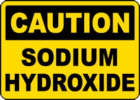 Bilingual Danger Sodium Hydroxide Sign G4829BI