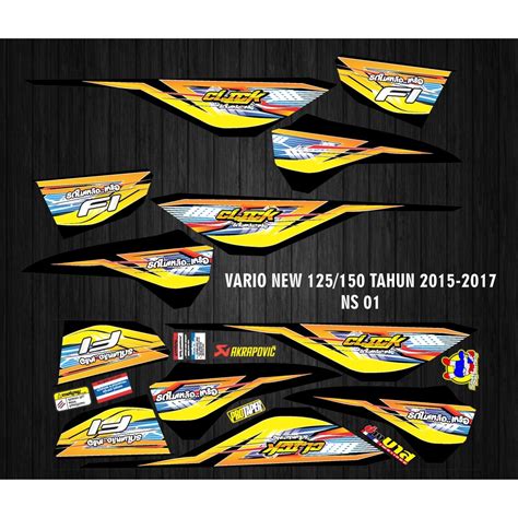 Jual Stiker Striping Decal VARIO NEW 125 150 TH 2015 2017 Model NS 01