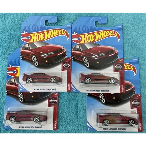 Hot Wheels Nissan Skyline Gt R Bcnr Maroon Pcs Shopee Malaysia