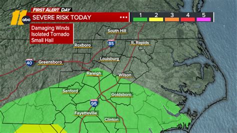 Nc Weather Severe Weather Risk For Saturday Isolated Tornado Possible Abc11 Raleigh Durham