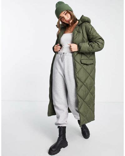 Green New Look Coats For Women Lyst