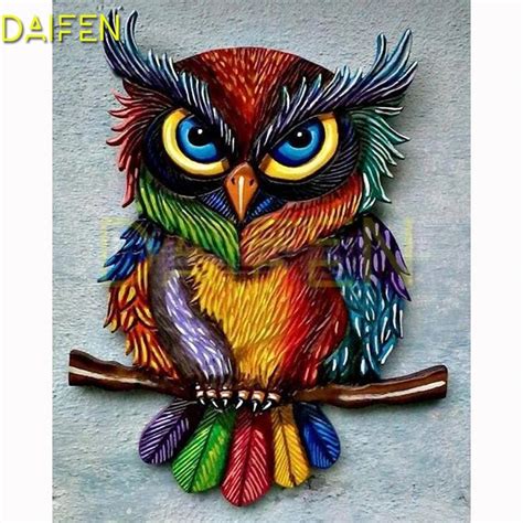 Peinture Diamant Th Me Dessin Anim Hibou Broderie Compl Te De Hibou