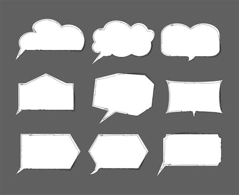 Premium Vector Speech Bubble Hand Draw Scribble Pack