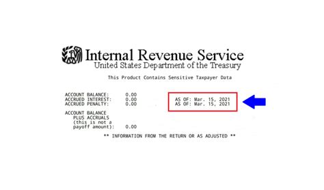 The As Of Date On IRS Tax Transcripts Understanding Its Significance