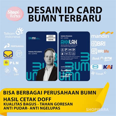 Jual Cetak Id Card Bumn Custom Terbaru Emoney Mandiri 2 Sisi Shopee