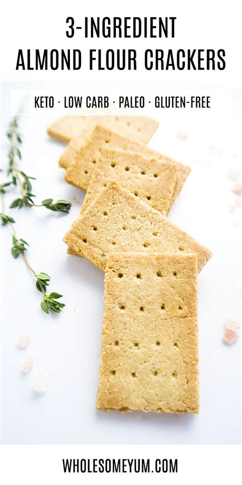 Keto Paleo Low Carb Crackers Recipe With Almond Flour 3 Ingredients