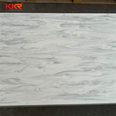 Pure White Acrylic Artificial Stone Solid Surface Sheet For Table Top