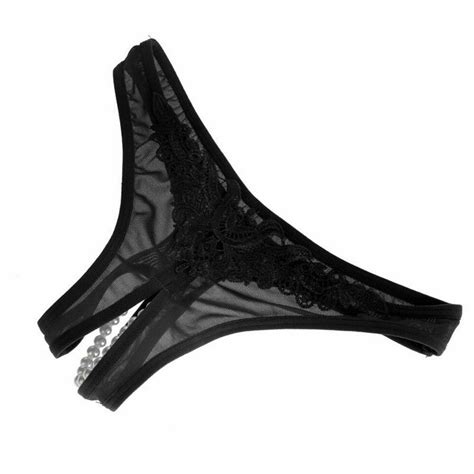 Women Sexy Lace Pearl Briefs Lingerie Knickers G String Thongs Panties Underwear Ebay