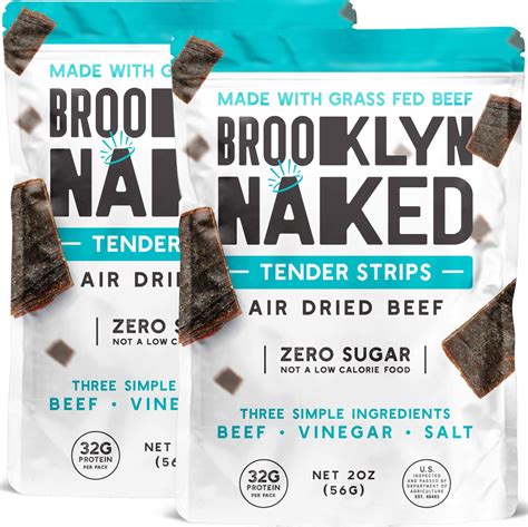 Amazon Brooklyn Naked Tender Air Dried Grass Fed Steak Slices 12 Oz Bag Grocery