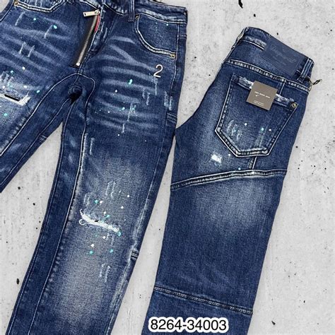 Mua Quần Jean Cao Cấp Nam DSQ Xanh Đậm Rách Chấm Sơn Trẻ Trung Phong Cách Hot HIT giá rẻ nhất